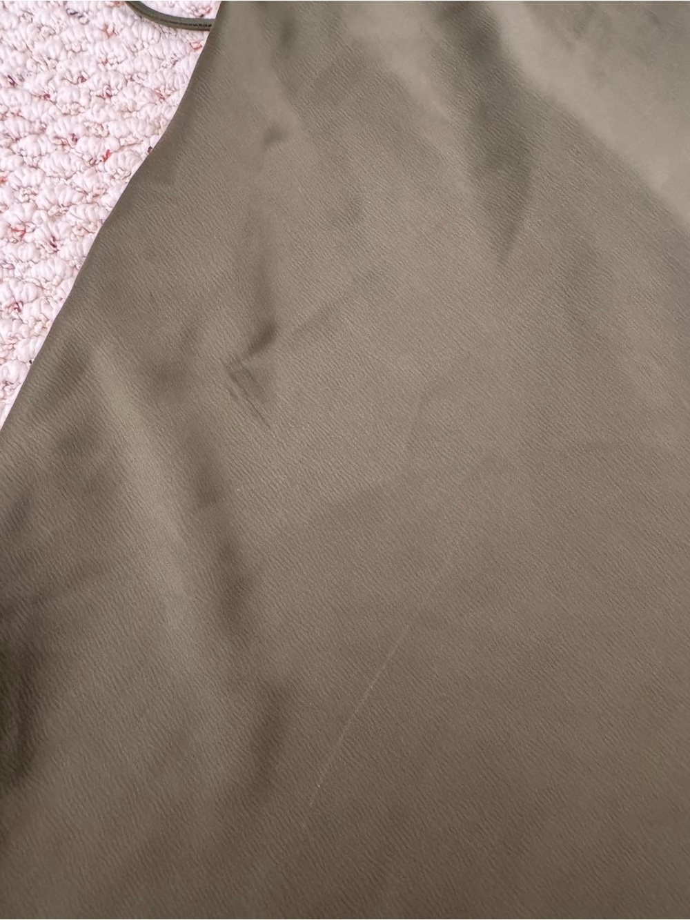 Banana Republic Olive Green Satin Slip Dress with Cutout - Picture 3 of 4